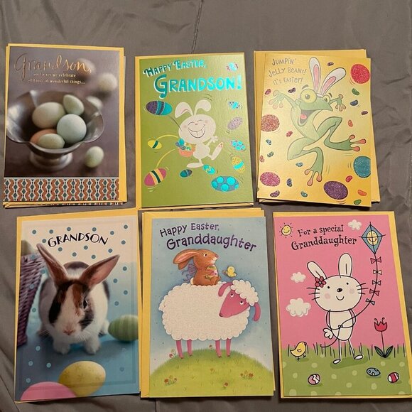 Kids Easter Greeting Cards Bundle of 10 - Picture 1 of 10